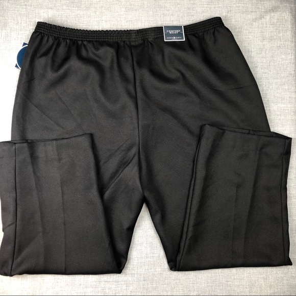 1X 2X 3X Black Comfort Waist Straight Leg Pants - Picture 3 of 3
